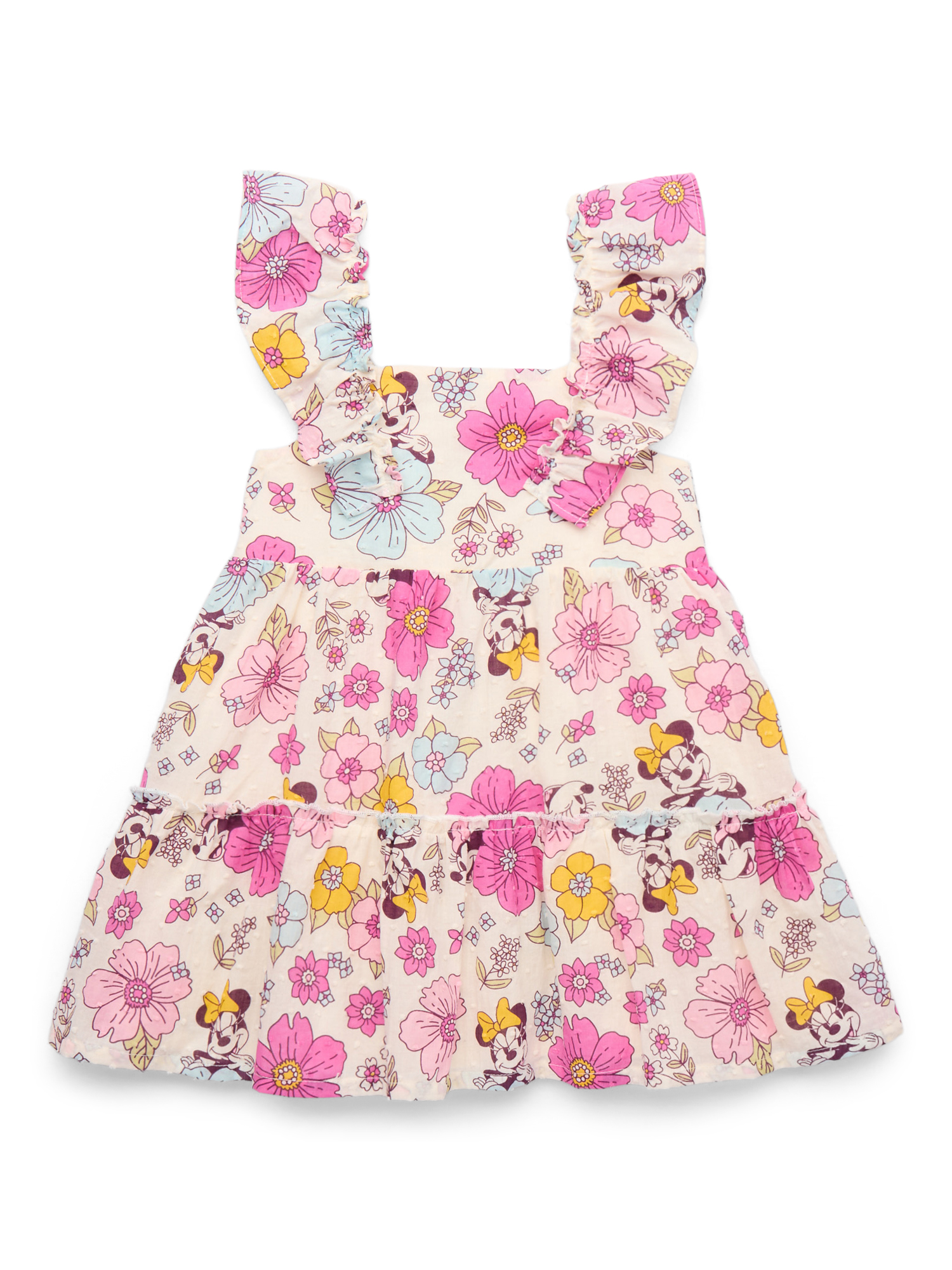Disney Baby and Toddler Girls Minnie Mouse Cotton Woven Dress, Sizes 0/3M-5T